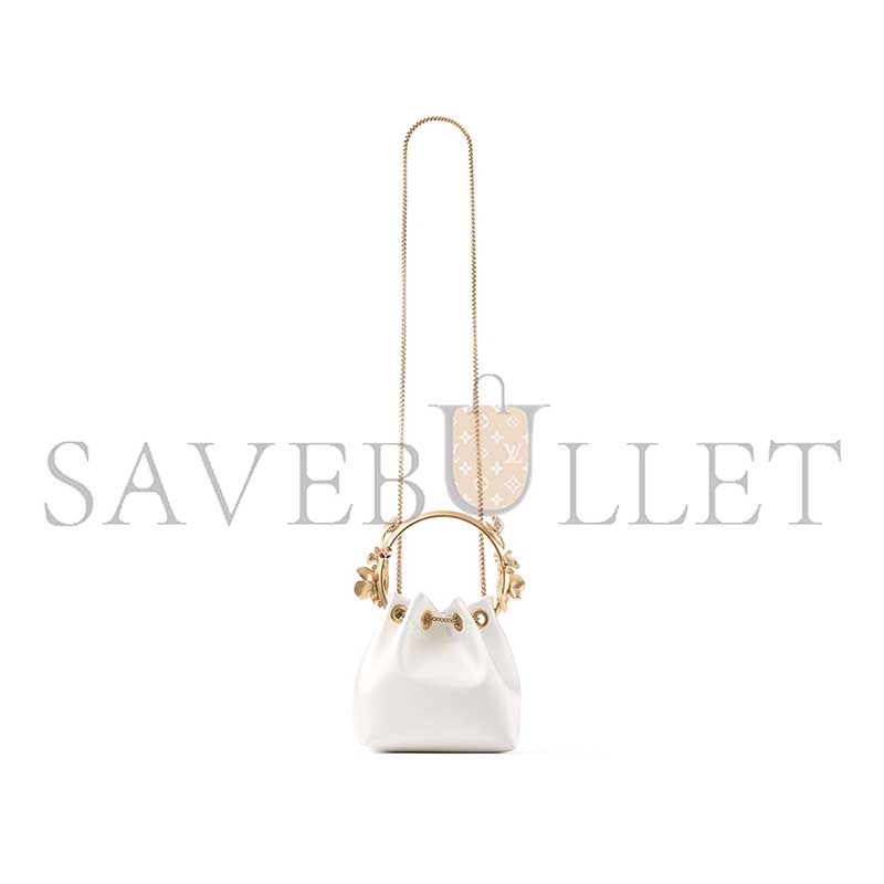 JIMM YCHOO BON BON IVORY SATIN FLOWER BAG BONBONIFE010003 (15*14*9.5cm)